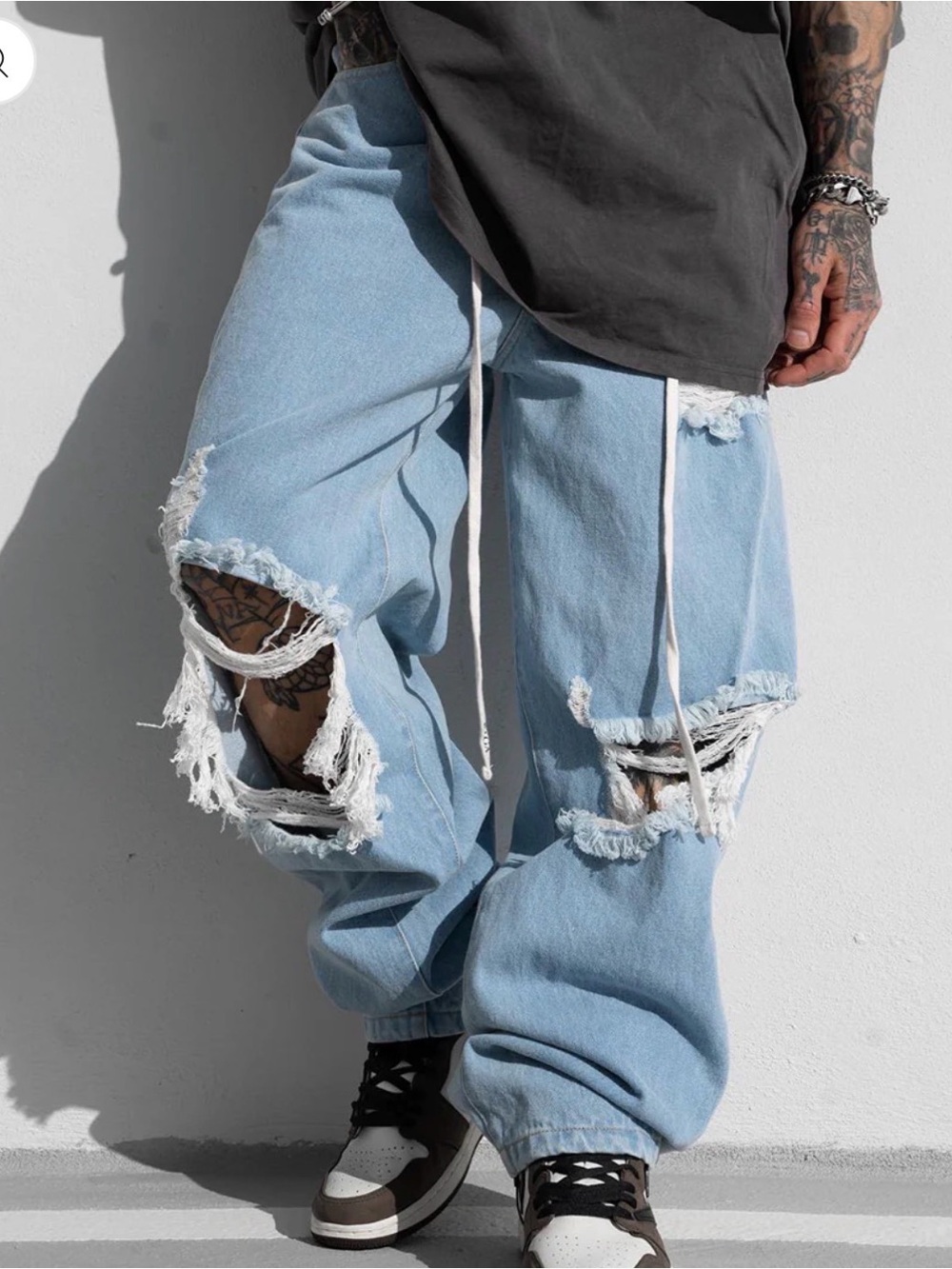 BAGA distressed baggy jeans
